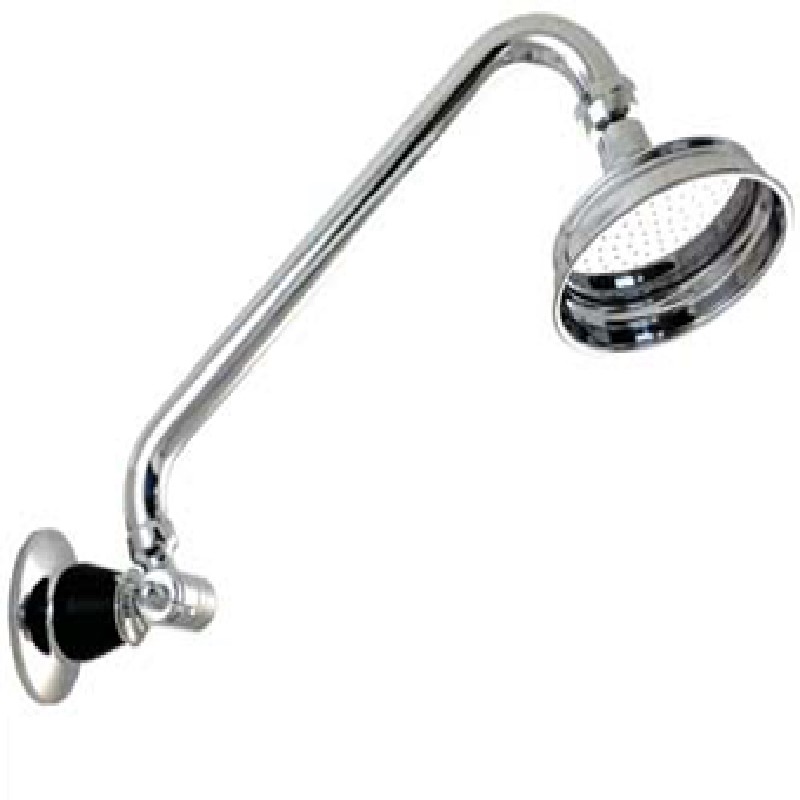 Ewing Pasadena Shower Chrome with Black Bell Flange