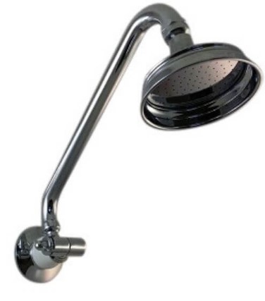 Ewing Pasadena Shower Chrome with White Bell Flange