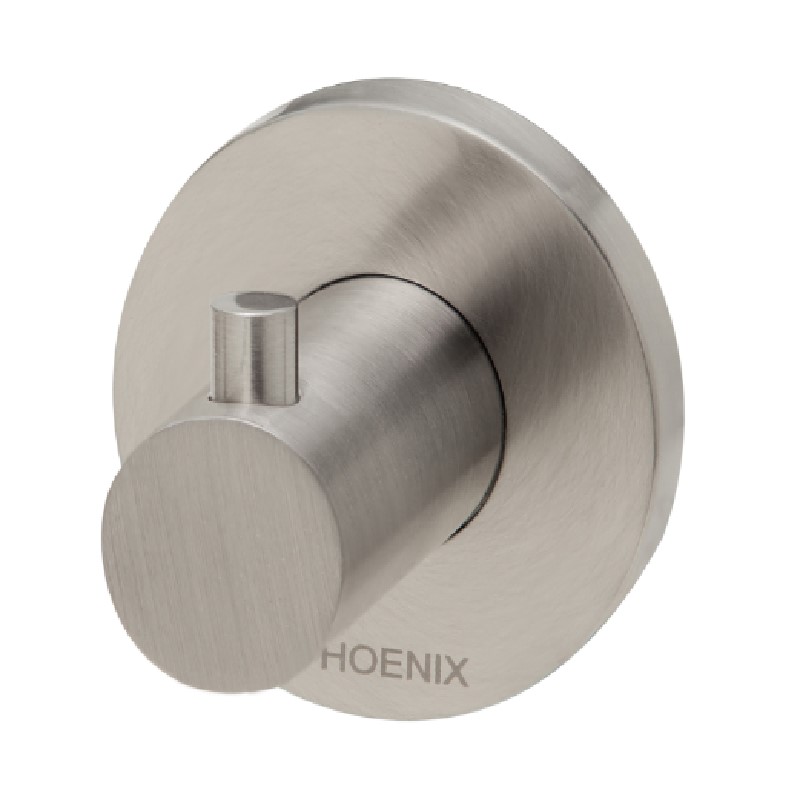 RADII ROBE HOOK ROUND PLATE BRUSHED NICKEL