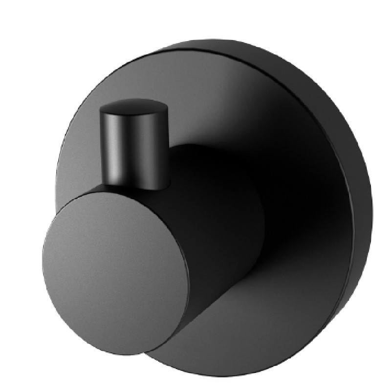 RADII ROBE HOOK ROUND PLATE MATTE BLACK