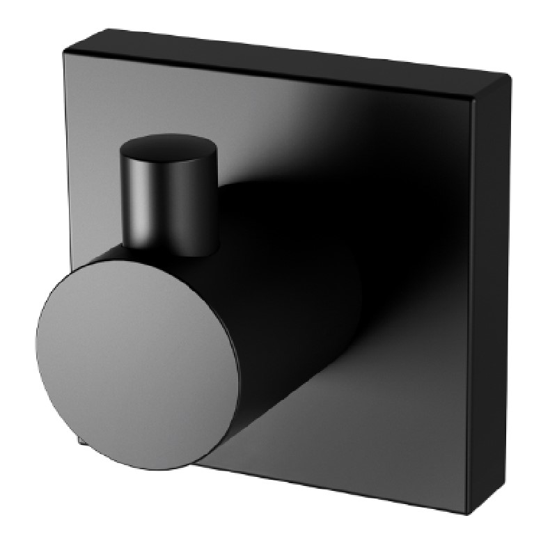 RADII ROBE HOOK SQUARE PLATE MATTE BLACK