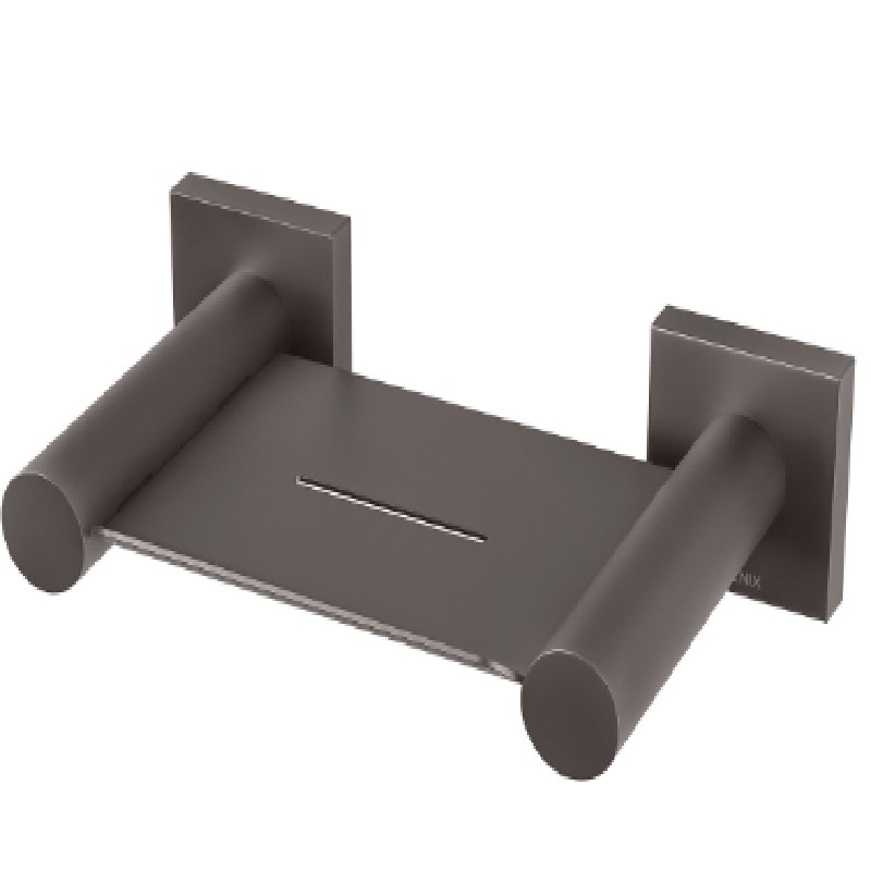 RADII SOAP DISH SQUARE PLATE GUN METAL