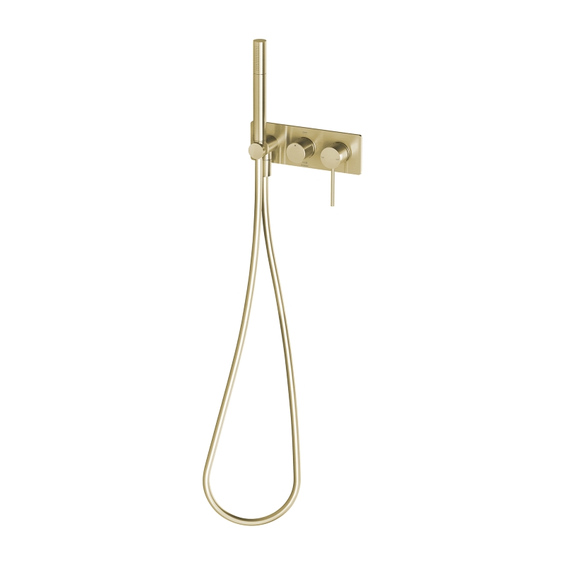 VIVID SLIMLINE WALL SHOWER SYSTEM BRUSHED GOLD