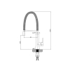 Bekken 002 Gooseneck Sink Mixer Chrome