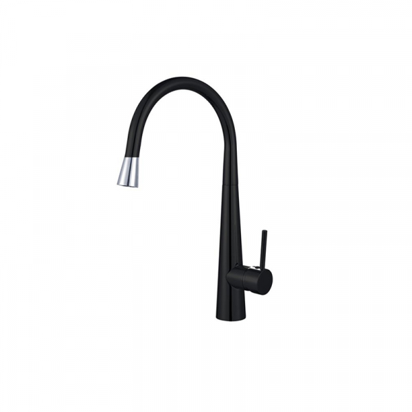 Bekken 004 Gooseneck Sink Mixer Chrome Black