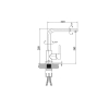 Bekken 006 Curved Sink Mixer Chrome