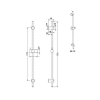 Bekken Corfu Multifunction Sliding Rail Shower Brushed Nickel