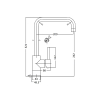 Bekken Corfu Rectangular Gooseneck Sink Mixer Chrome
