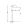 Bekken Corfu Tower Basin Mixer Brushed Nickel