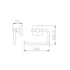 Bekken Daska Curved Toilet Paper Holder Chrome