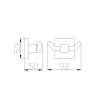 Bekken Daska Double Robe Hook Chrome
