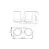 Bekken Daska Double Tumbler Holder Chrome