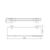Bekken Daska Glass Shower Shelf Chrome