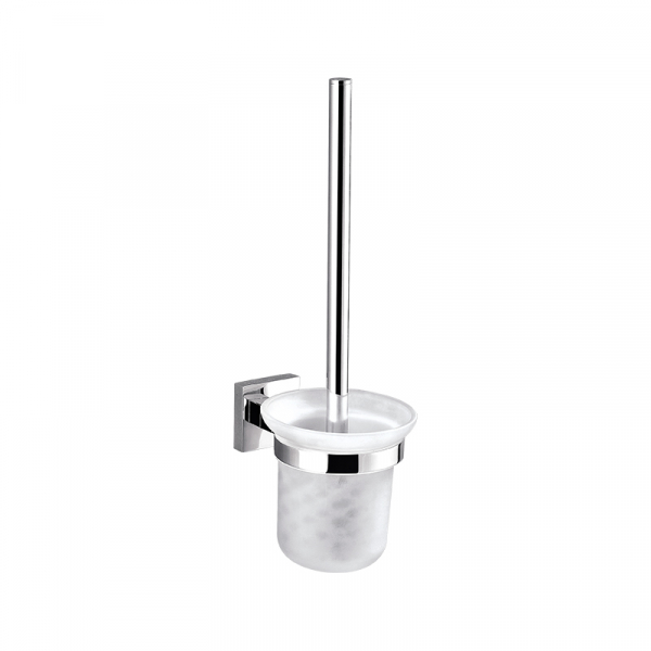Bekken Daska Glass Toilet Brush Holder Chrome