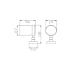 Bekken Daska Single Tumbler Holder Chrome