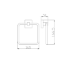 Bekken Daska Towel Ring Chrome