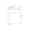Bekken Ellipse Curve Tower Basin Mixer Black