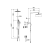 Bekken Ellipse Multifunction Combination Rail Shower Black