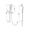 Bekken Ellipse Multifunction Sliding Rail Shower Chrome