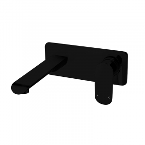 Bekken Ellipse Curve Wall Mixer With Spout Black