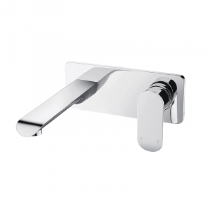 Bekken Ellipse Curve Wall Mixer With Spout Chrome