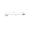 Bekken IIon Wall Shower Arm 400mm Black