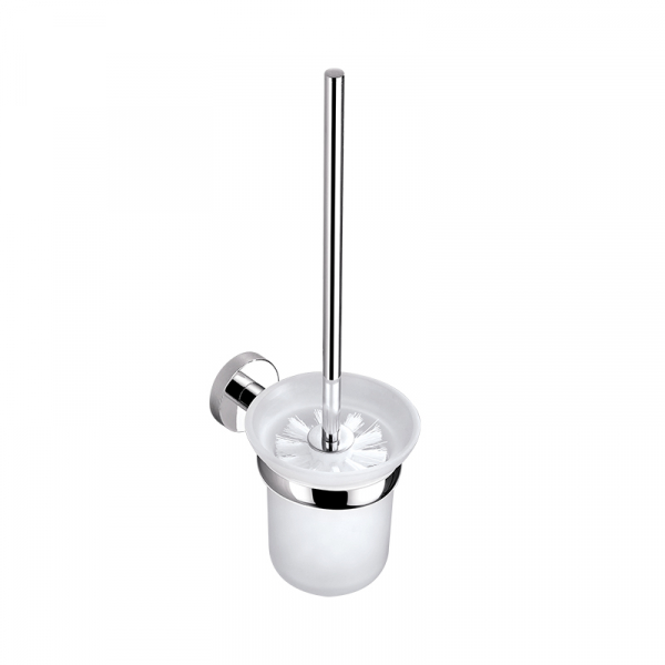 Bekken Kos Glass Toilet Brush Holder Chrome