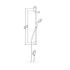 Bekken Kos Multifunction Sliding Rail Shower 3 Function Chrome