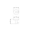 Bekken Kos Robe Hook Brushed Nickel