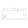 Bekken Naxos Single Towel Rail 800mm Brushed Nickel