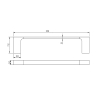 Bekken Naxos Towel Bar 250mm Brushed Nickel