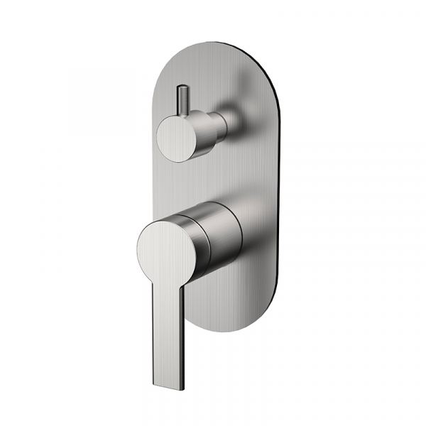 Bekken Paros Concealed Divertor Shower Mixer Brushed Nickel