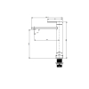 Bekken Paros Tower Basin Mixer Brushed Nickel