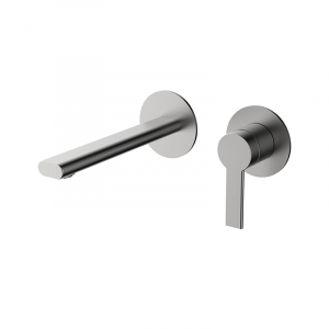 Bekken Paros Wall Mounted Basin Mixer Brushed Nickel