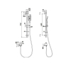 Bekken Psara 3 Function Sliding Rail Shower Black