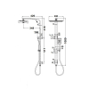 Bekken Psara Combination Rail Shower Brushed Gun Metal