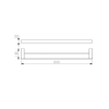 Bekken Psara Double Towel Rail 600mm Brushed Nickel