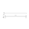 Bekken Psara Single Towel Rail 600mm Brushed Nickel