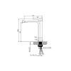 Bekken Psara Tower Basin Mixer Brushed Nickel