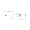 Bekken Symi Bath Mixer With Spout Brushed Gold
